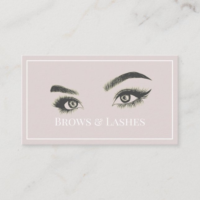 Cartão De Visita Sobrancelhas & Cílios Microblading, Extensões de C (Frente)