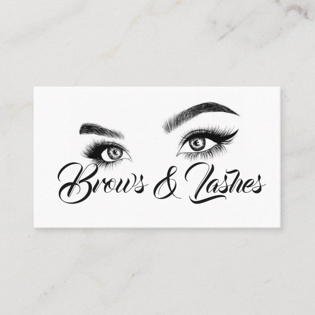 Cartão De Visita Sobrancelhas & Cílios Microblading, Extensões de C (Frente)