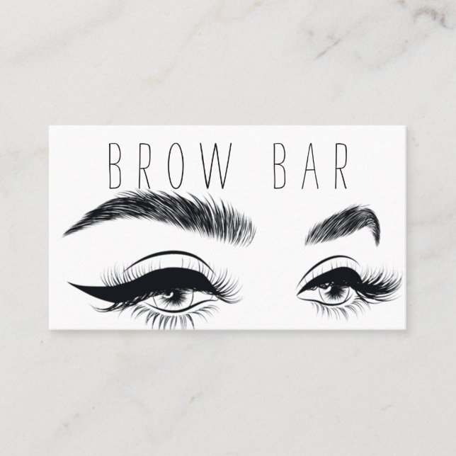 Cartão De Visita Sobrancelhas & Cílios Microblading, Extensões de C (Frente)