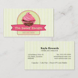 Cartão De Visita Sobremesas à moda do cupcake