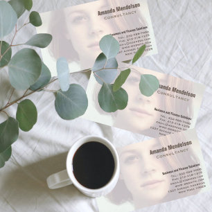 Cartão De Visita Sobreposição mínima moderna de fotos