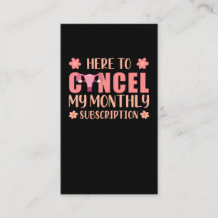 Cartão De Visita Sobrevivência de remoção do útero com suporte 