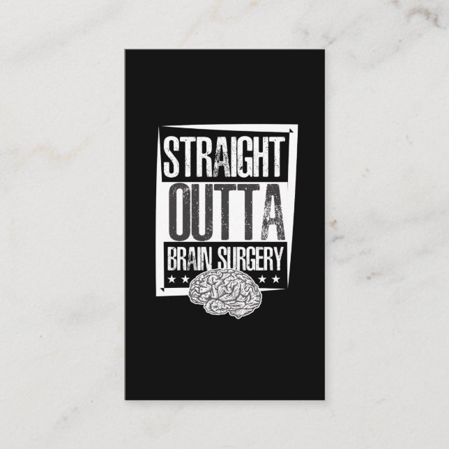 Cartão De Visita Sobrevivência em Cirurgia Cerebral Recuperação do  (Frente)