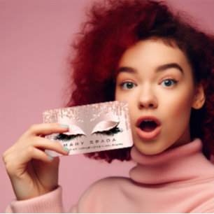 Cartão De Visita Social da faísca do rosa dos marrons dos chicotes