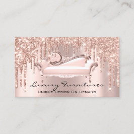 Cartão De Visita Sofá Rosa-Rosa do-Cor-de-Fornos Exclusivos do Desi