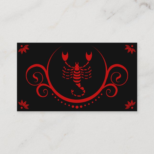 Cartão De Visita sofisticações de scorpio (Frente)