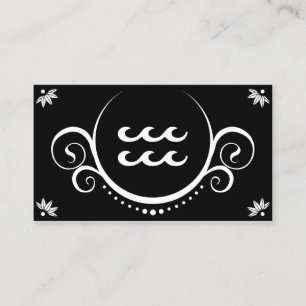 Cartão De Visita sofisticações do aquarius das ondas de água