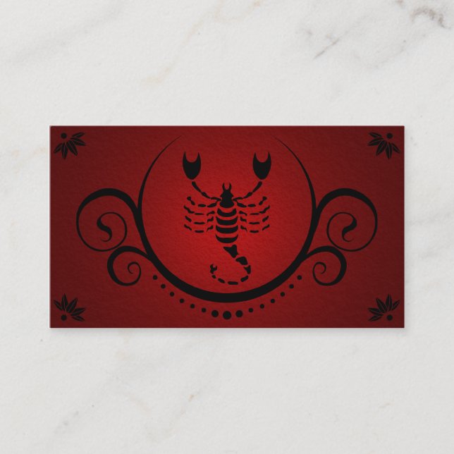 Cartão De Visita sofisticações do scorpio (Frente)