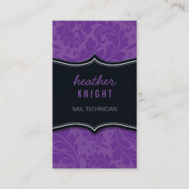 CARTÃO DE VISITA sofisticado púrpura preto