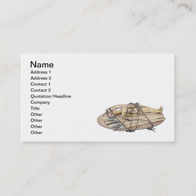 Cartão De Visita Sofrimento para a arte (Frente)