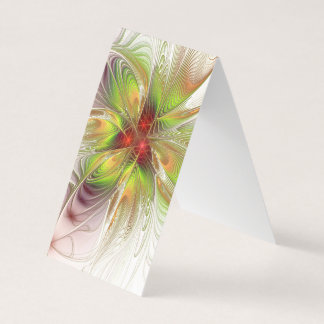 Cartão De Visita Soft and tenderness fractal fantasy flowers