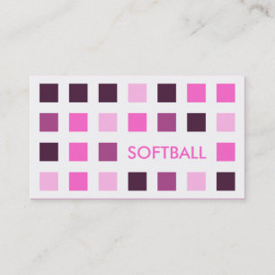 Cartão De Visita SOFTBALL (quadrados modernos)