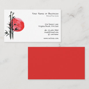 Cartão De Visita Sol japonês e bambu