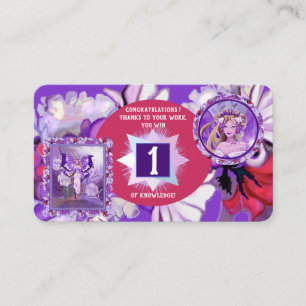 Cartão De Visita Sol roxo Fada