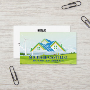 Cartão De Visita Solar Residencial Energia Elétrica