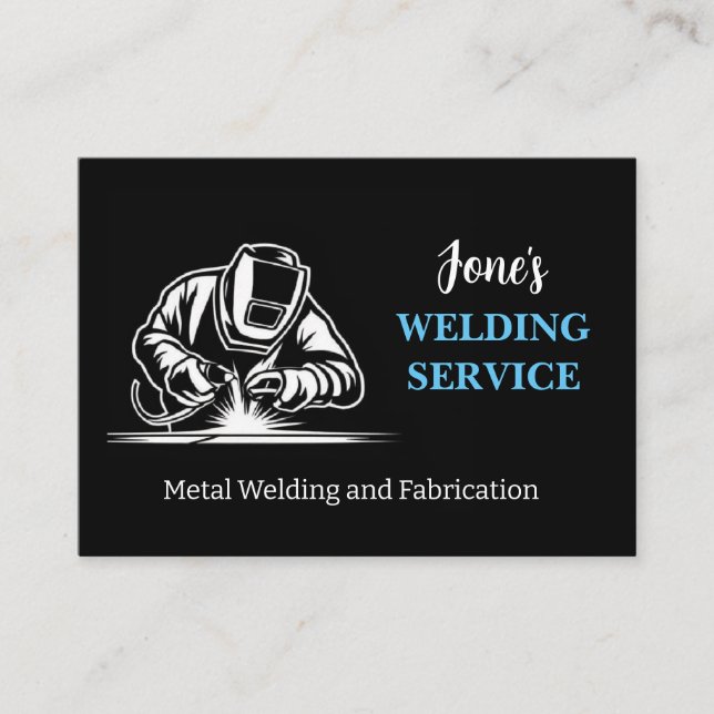 Cartão De Visita Soldador de metais moderno, Fabricador, Contratant (Frente)