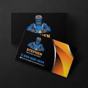 Cartão De Visita Soldador Profissional Fabricação de Metal Soldagem