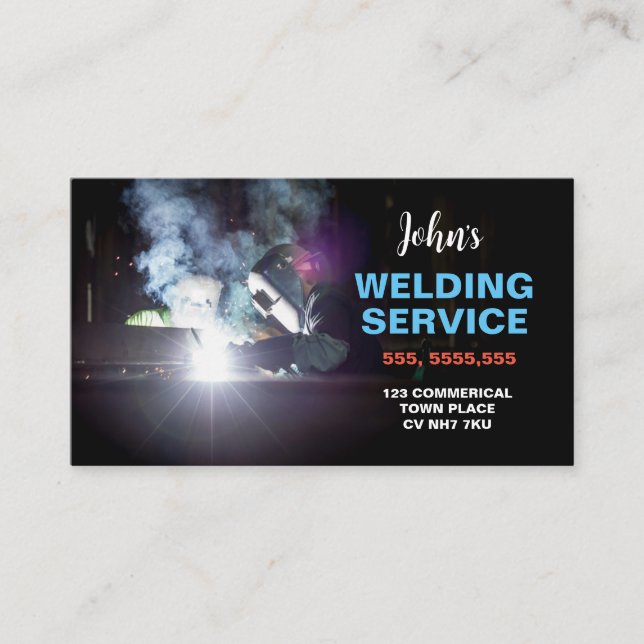 Cartão De Visita Soldadura e Malha de Metal Profissional (Frente)