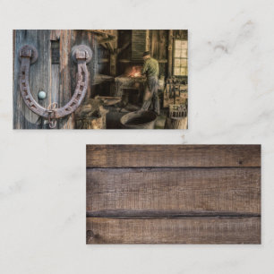Cartão De Visita Solder Vintage Blacksmith Horsferes