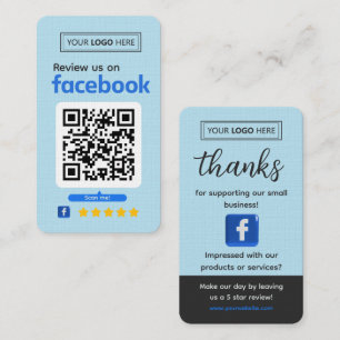 Cartão De Visita Solicitação de Avaliação no Facebook Negócios Baby