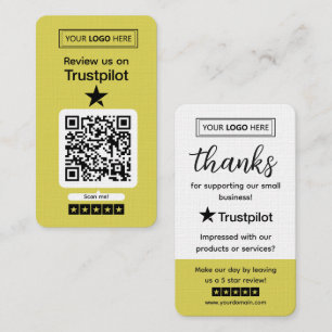 Cartão De Visita Solicitação de Avaliação no Trustpilot com Código