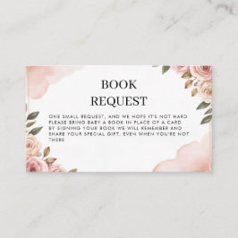 Cartão De Visita Solicitação de Livro de Flores de Jardim de Aquare