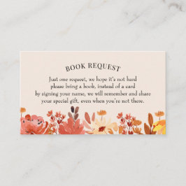 Cartão De Visita Solicitação/Livro do Livro de Flores Selvagens de 