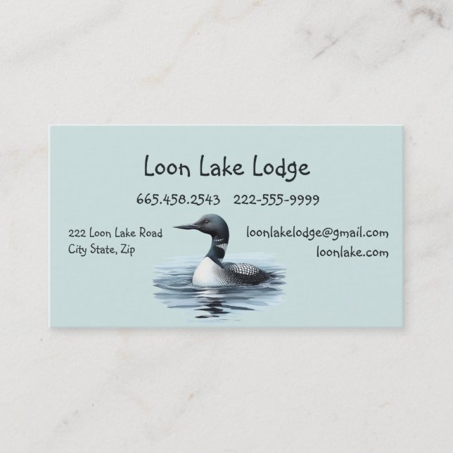 Cartão De Visita Solo de pintura por aquarela, Wilderness Bird Busi (Frente)