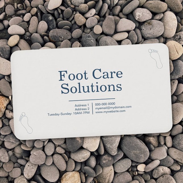 Cartão De Visita Soluções de Cuidados com os Pés (Foot Care Solutions Business Card)