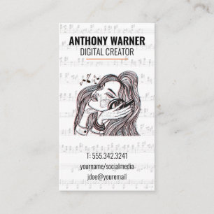 Cartão De Visita Som Digital   Partitura Musical   Criador