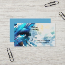 Cartão De Visita Sombra para olhos azul elétrico Maquiagem