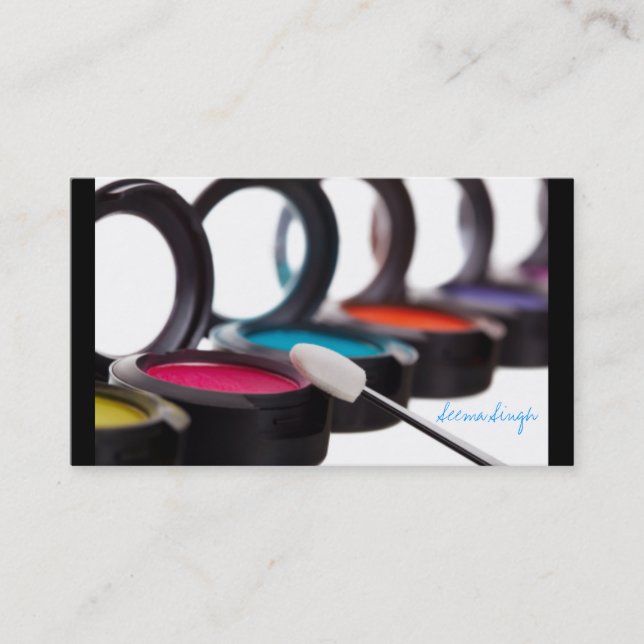 Cartão De Visita Sombras cosméticas do artista da composição (Frente)