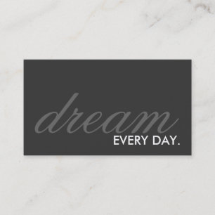 Cartão De Visita Sonhe todos os dias. (cor personalizável)
