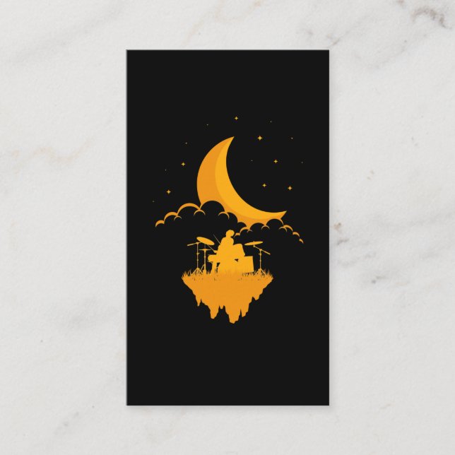 Cartão De Visita Sonho de Conjunto de Tambor Solo do Baterista da L (Frente)