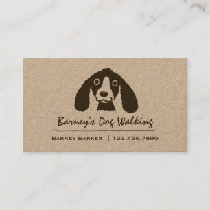 Cartão De Visita Sorrindo o Cachorro de Ouvidos Longos   Pet Sitter