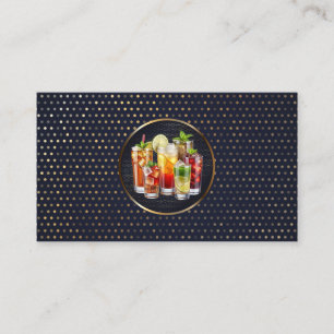 Cartão De Visita Sortimento de Bebidas Mistas Mixologia