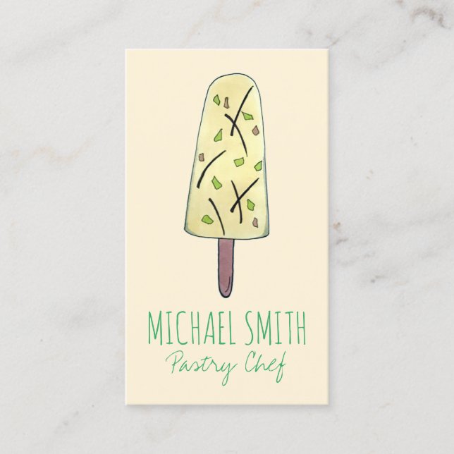 Cartão De Visita Sorvete de Comida índia Kulfi Qulfi congelado (Frente)