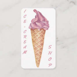 Cartão De Visita Sorvete Personalizado de Confeitaria
