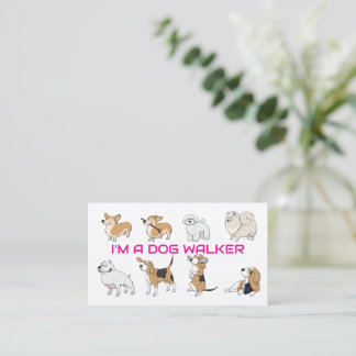 Cartão De Visita Sou um andador de cães