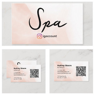 Cartão De Visita Spa de Esteticista em Aquarela