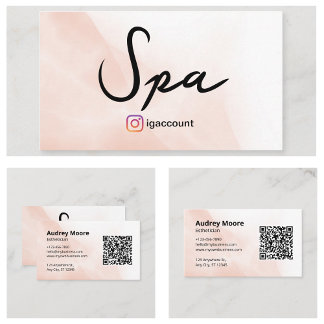 Cartão De Visita Spa de Esteticista em Aquarela
