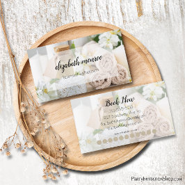 Cartão De Visita Spa Handwritten Script Calligraphy Loyalty