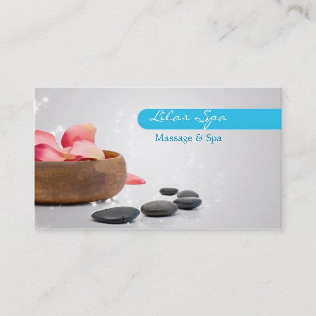 Cartão De Visita Spa & Massage Business Card (Frente)