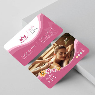 Cartão De Visita Spa, Terapeuta de Beleza, Spa de Massagem Corporal