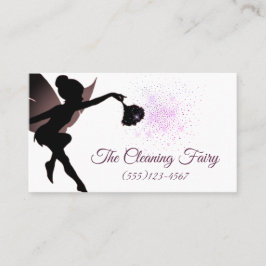 Cartão De Visita Sparkle Fairy Maid House Clearing Services