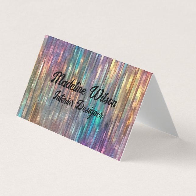 Cartão De Visita Sparkly Holographic (Frente)