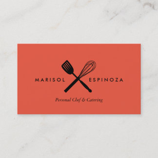 Cartão De Visita Spatula Whisk Chef Caterer Kitchen