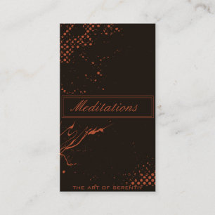 Cartão De Visita Splatters de intervalo mínimo alaranjados da