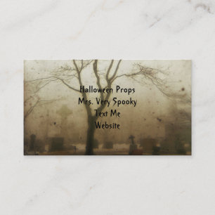 Cartão De Visita Spooky Fog Graveyard