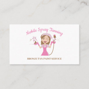 Cartão De Visita Spray de Bronzeamento Móvel Pintura Corporal